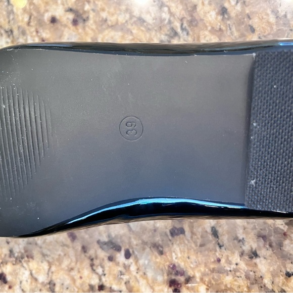 Cider Womens 39 Faux Patent Leather Bow Decor Square Toe Ballet Mary Jane Flats - Picture 15 of 15